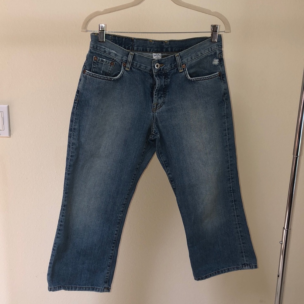 Lucky medium wash easy rider crop jeans